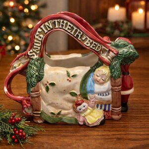 Vintage 1993 Fitz And Floyd Night Before Christmas Creamer